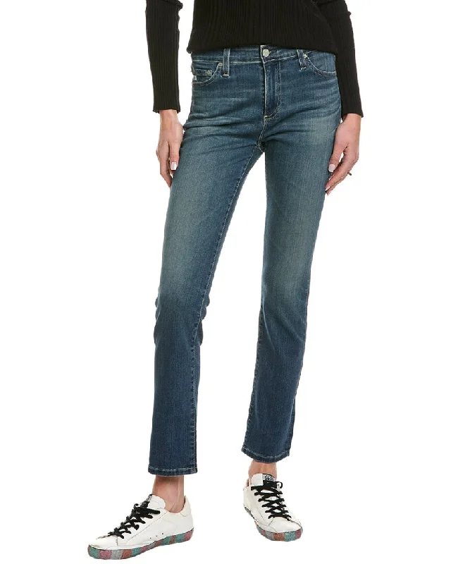 Women's Jodhpurs with Boat NeckAG Jeans Mari 7 Years Baron High-Rise Slim Straight Jean