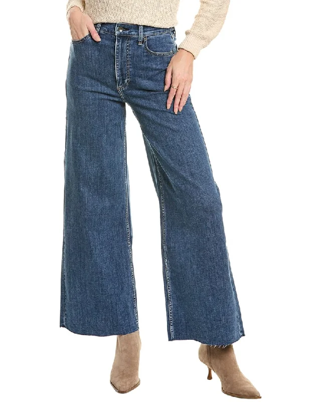 Women's Jodhpurs with Shawl Collarrag & bone Serena Medium Wash High-Rise Wide Leg Jean