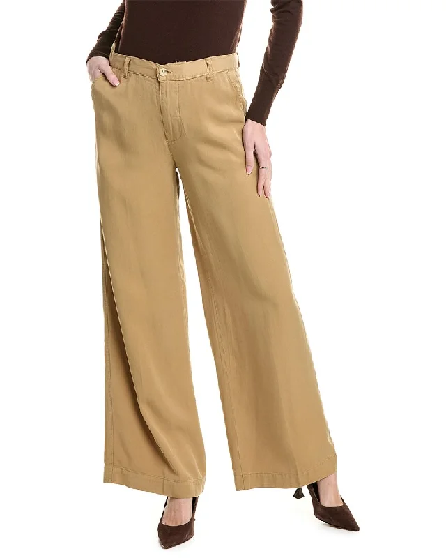 Women's Jodhpurs with Boat CollarPistola Jadyn Khaki Low-Slung Palazzo Pant