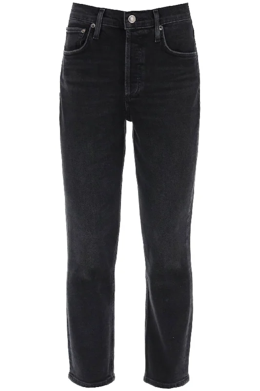 Women's Jodhpurs with Mid-LengthAe Women's Riley High-Waisted Cropped Jeans