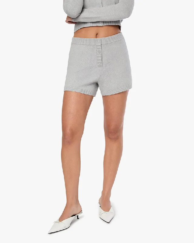 Women's Ribbed SweatersButton Front Short