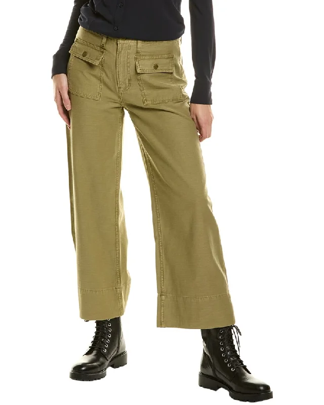 Women's Jodhpurs with Notched CollarFRAME Denim 70s Washed Summer Sage Crop Straight Jean