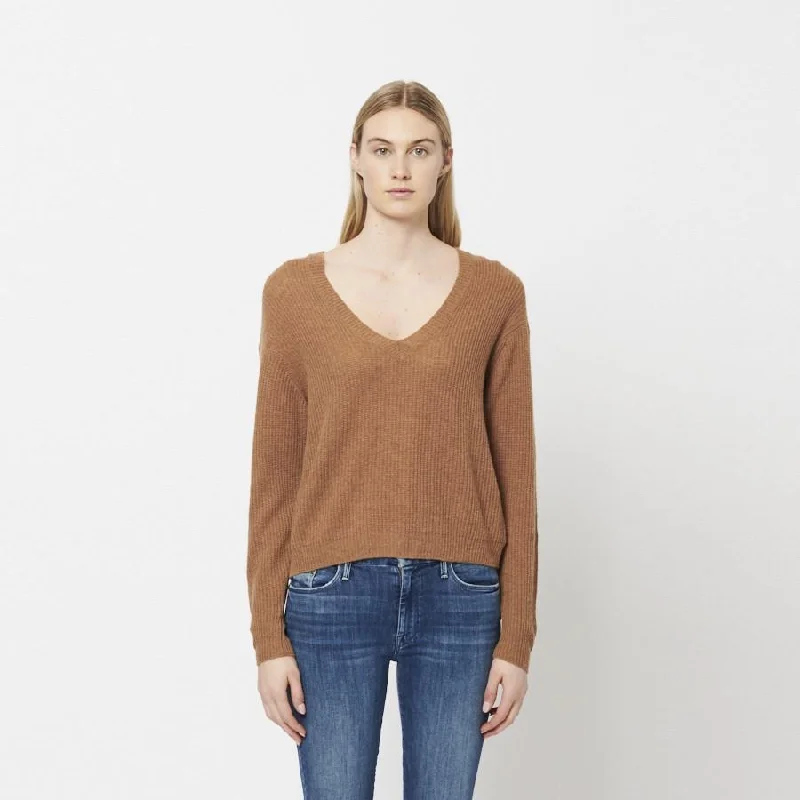 Women's Chunky Knit SweatersRose Knit Cashmere Sweater (Cumin)