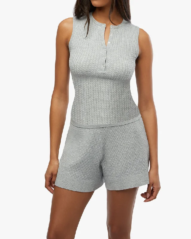 Women's Bulgarian Wool SweatersHenley Muscle Tank