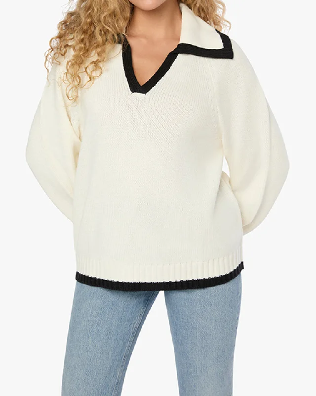 Women's Notched Collar SweatersCollar V Neck Sweater