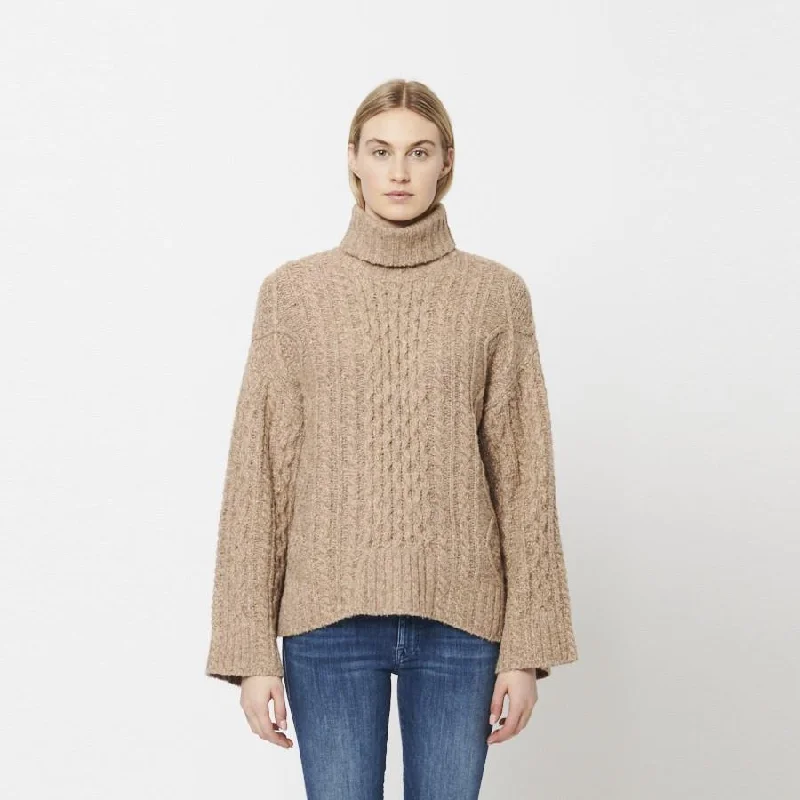 Women's U-Shaped Collar SweatersHaisley Knit Sweater (Birch)