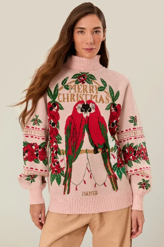 Women's Montenegrin Wool SweatersMerry Christmas Knit Sweater