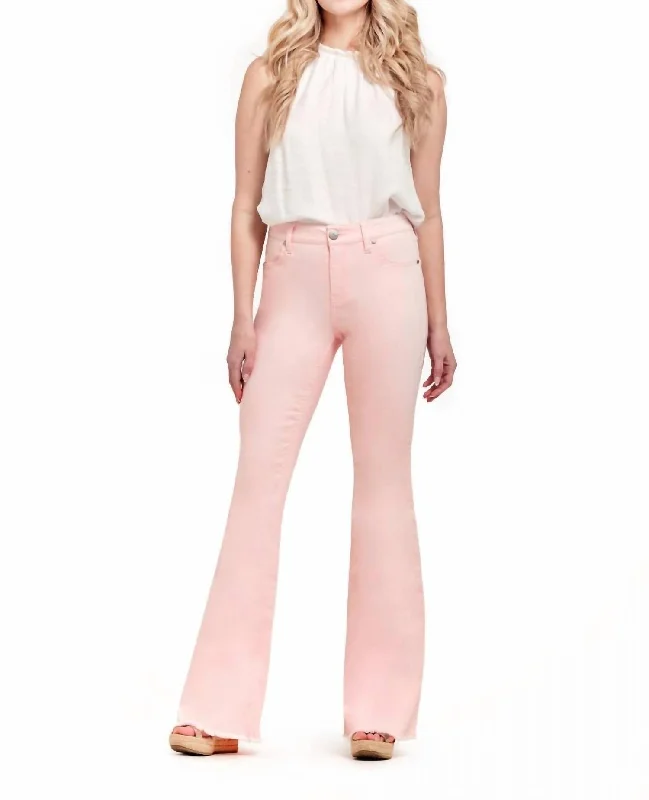 Women's Jodhpurs with Shirt Collar34" Mid-Rise Flare Jeans Blush