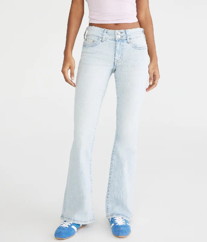 Women's Jodhpurs with Narrow CollarAeropostale Flare Low-Rise Jean