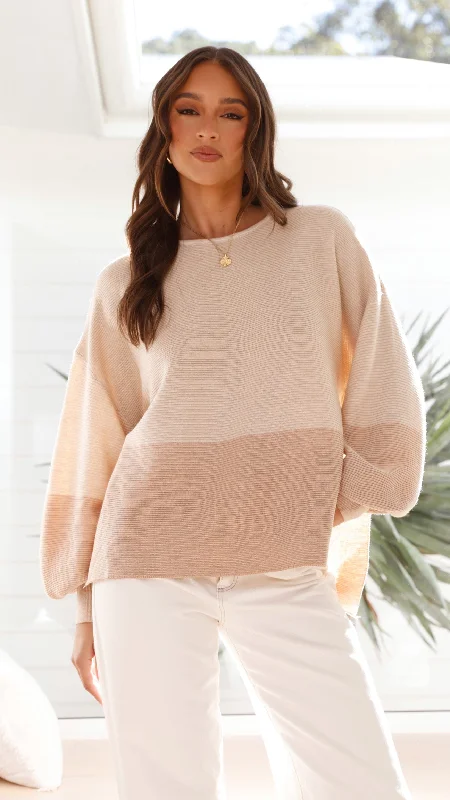 Women's Irish Wool SweatersSeneca Jumper - Beige