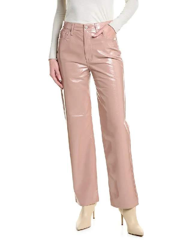 Women's Jodhpurs with Narrow CollarPistola Cassie Super High-Rise Mellow Rose Vinyl Straight Jean