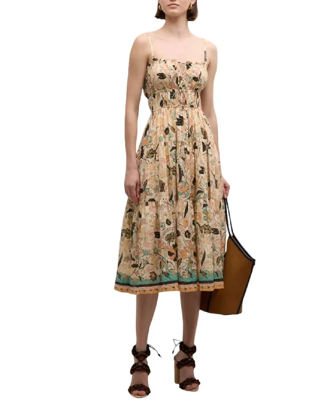 Women's Square Collar DressesAnisa Dress In Pearl Flora