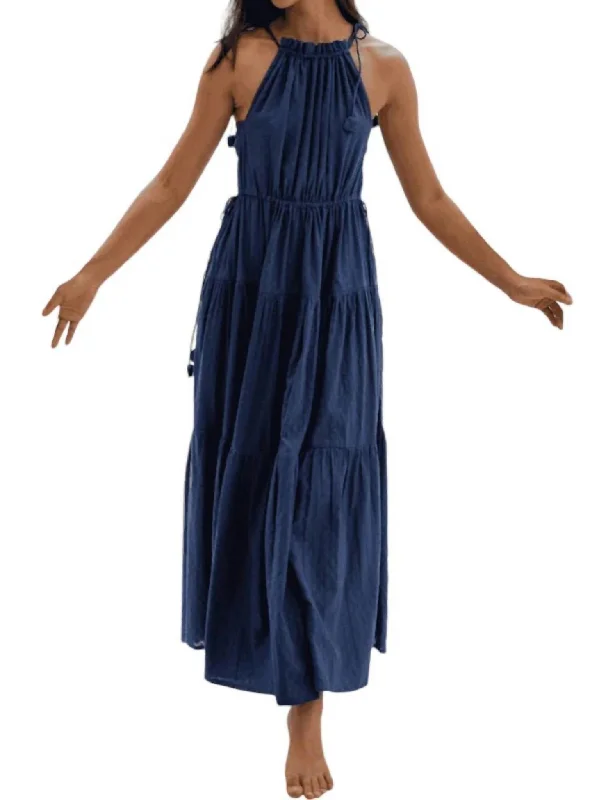 Women's Sweetheart Collar DressesBali Dress In Navy