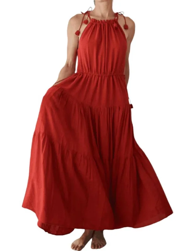 Women's Low-Neck DressesBali Dress In Red