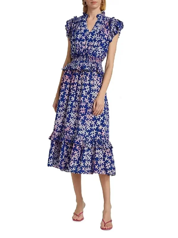 Women's Cut-Out DressesBukola Dress In Blue Multi