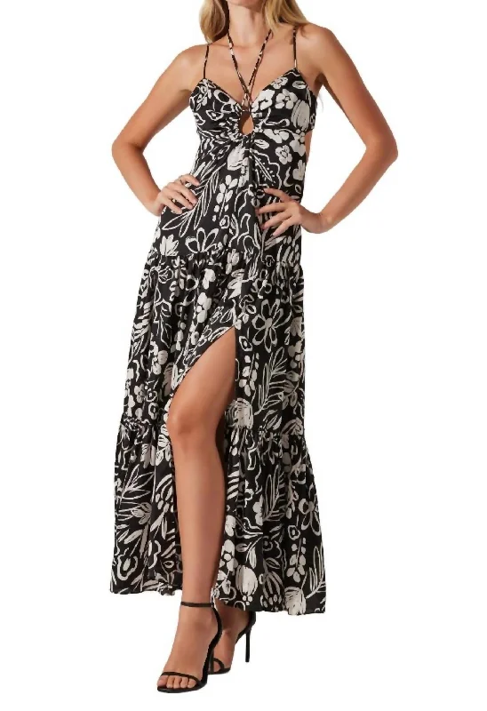 Women's Ruffled DressesCassini Dress In Black White Floral