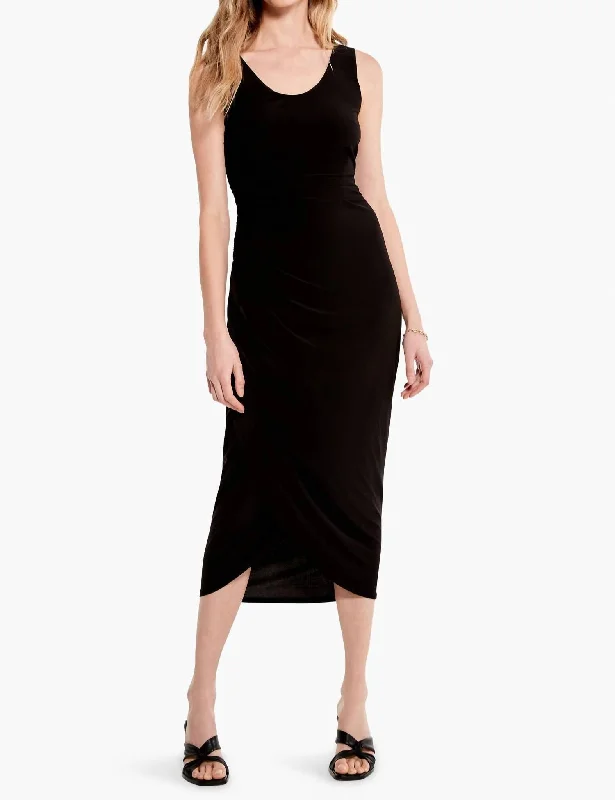 Women's Off-the-Shoulder DressesHigh Twist Ruched Dress In Black Onyx