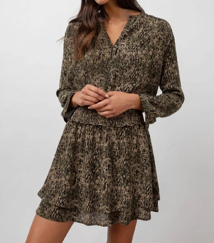 Women's Midi DressesJasmine Dress In Olive Static