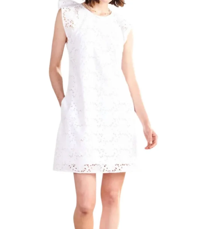 Women's Shift DressesKaia Eyelet Dress In White