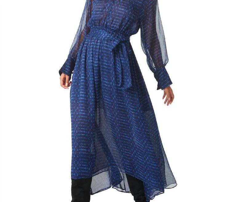 Women's Cold-Shoulder DressesPaloma Dress In Midnight Shibori