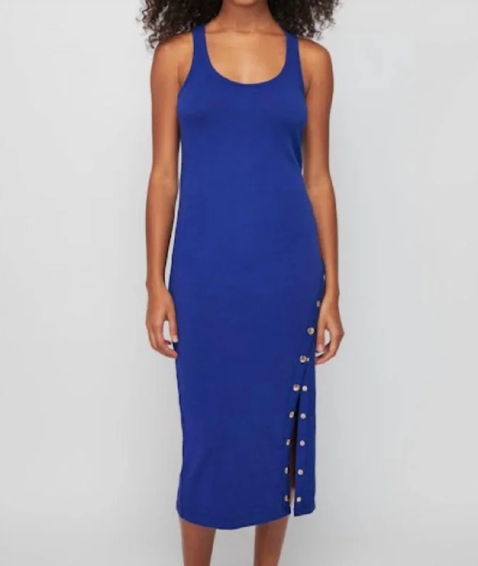 Women's High Collar DressesSevan Dress In Cobalt