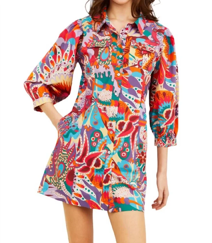 Women's U-Back DressesSula Dress In Magic Hour Print