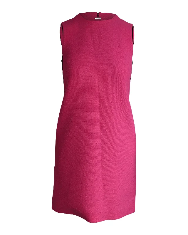 Women's Shawl Collar DressesVictoria Beckham Sleeveless Shift Dress in Pink Wool