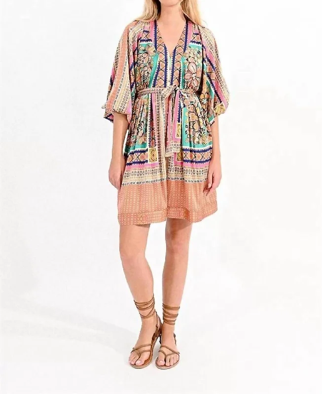  Women's A-Line DressesWoven Dress In Multi-Colored