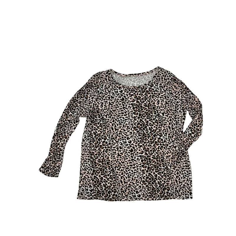 Women's Blouse with HoodANIMAL PRINT TOP LS by MAURICES Size:XXL