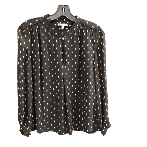 Women's Blouse with Puffed SleevesTop 3/4 Sleeve By Chicos In Polkadot Pattern, Size: Xl