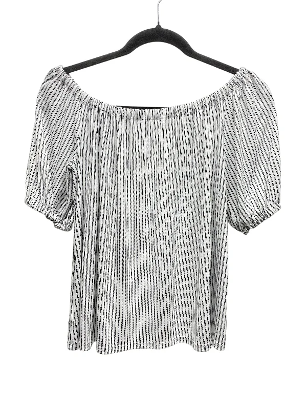 Women's Long-Sleeve BlouseTop 3/4 Sleeve By Loft In Striped Pattern, Size: Xs