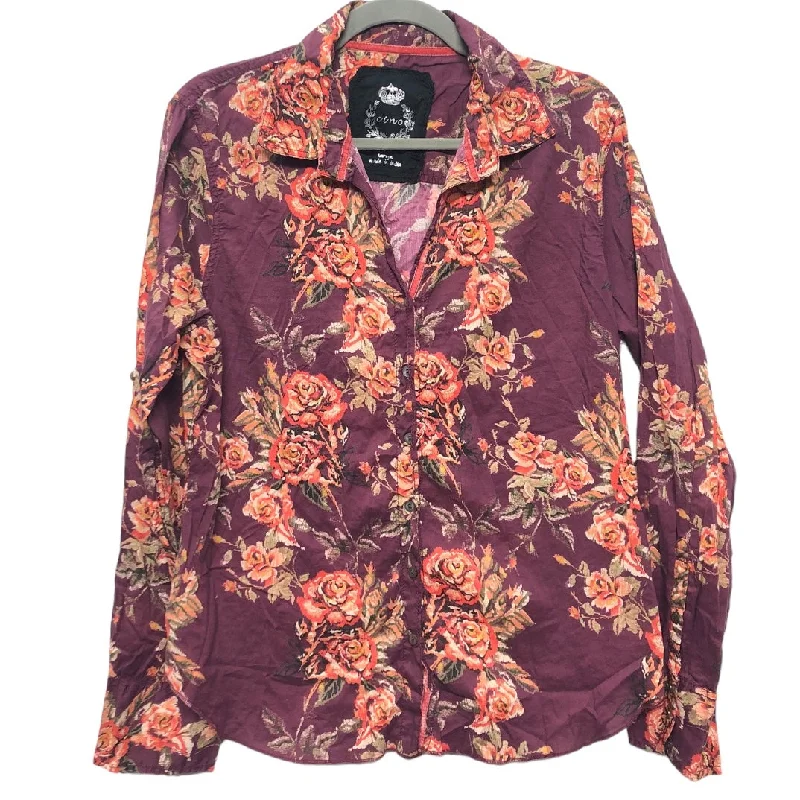 Women's Blouse for PartyTop Long Sleeve By Cma In Floral Print, Size: L