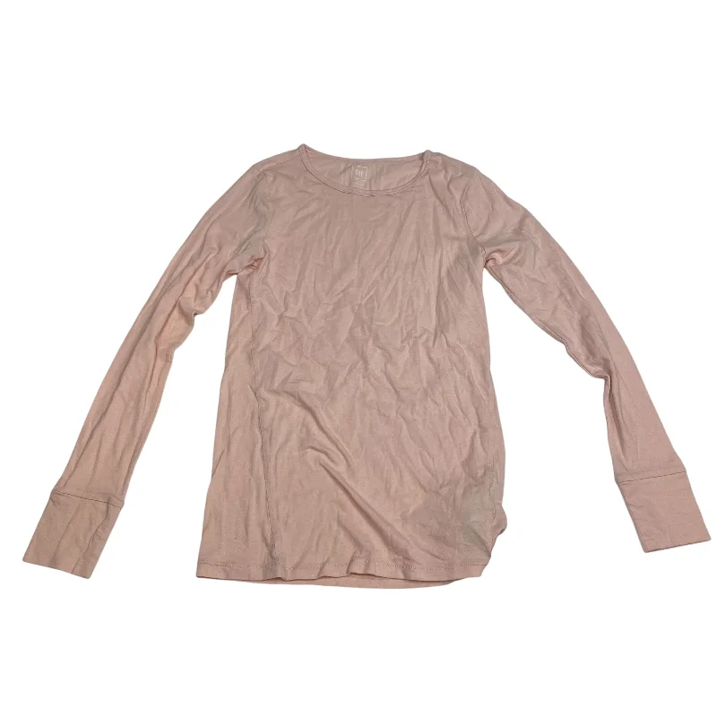 Women's Blouse with Puffed SleevesTop Long Sleeve By Gap In Pink, Size: S