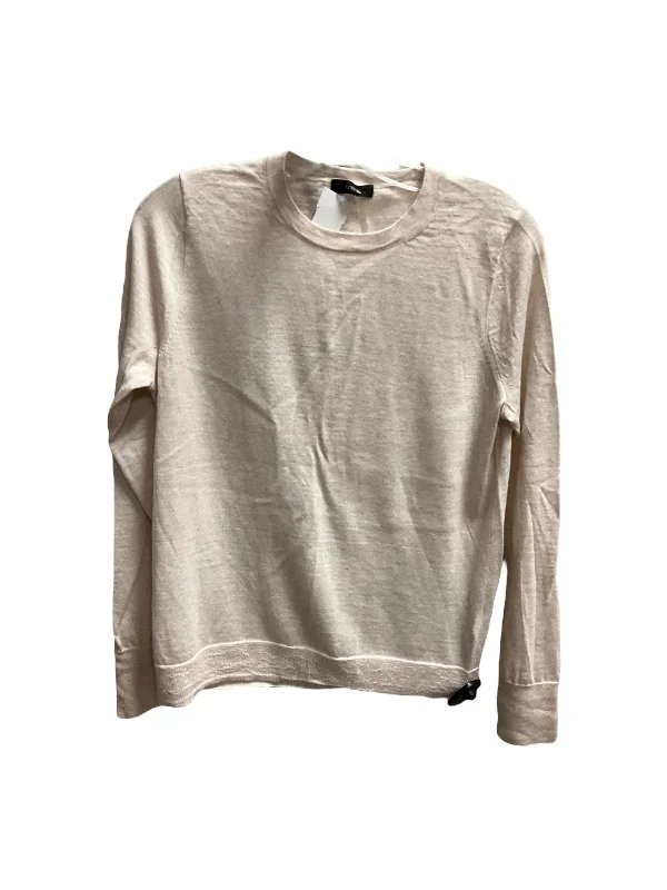 Women's Blouse with Boat CollarTop Long Sleeve By J. Crew In Tan, Size: S