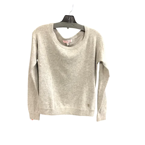 Women's Blouse with Collarless DesignTop Long Sleeve By Juicy Couture In Grey, Size: Xs