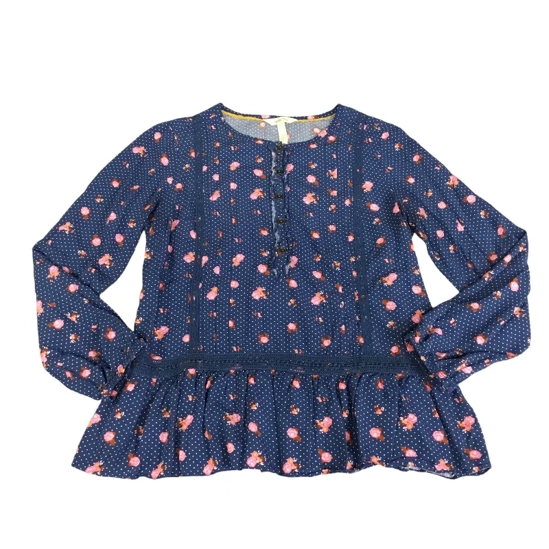 Women's Blouse for PartyTop Long Sleeve By Matilda Jane In Blue & Pink, Size: S