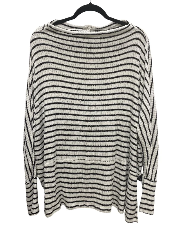 Women's Blouse with Peter Pan CollarTop Long Sleeve By Maurices In Striped Pattern, Size: 2x