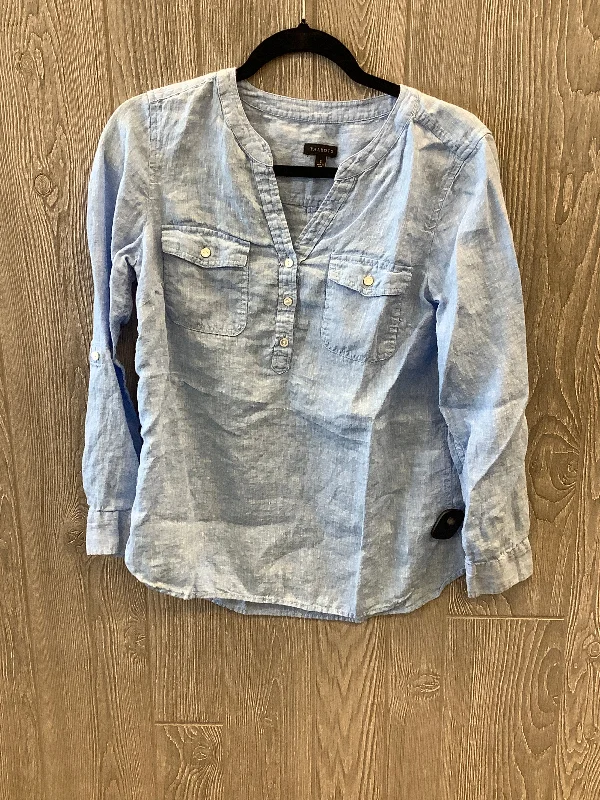 Women's Blouse with Short SleevesTop Long Sleeve By Talbots In Blue, Size: S