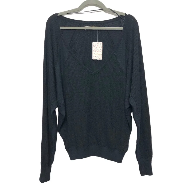 Women's Solid BlouseTop Long Sleeve By We The Free In Black, Size: S