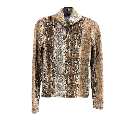 Women's Blouse with Three-Quarter SleevesTop Long Sleeve By Zara In Animal Print, Size: S